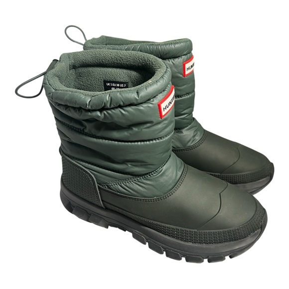 Hunter Intrepid Insulated Short Snow Boots - Women’s Size 7 (EU 38) Dark Green - Picture 5 of 9